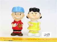Peanuts Charlie Brown & Lucy salt & pepper
