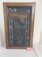 Kyle's Ranch Chalk Board