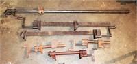 LOT OF SIX METAL CLAMPS