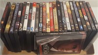 Box of 25 assorted DVDs