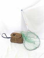Fish net & creel basket