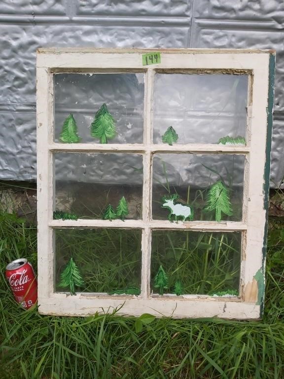 Vintage 6 pane window (22"x26")