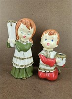 Star Creations Ceramic Boy & Girl Candle Holders