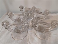 5 Indiana Glass Candle Holders
