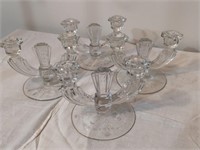 4 Art Deco Candle Holders