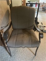 2qty Heavy Metal Patio Chairs w/Cushions