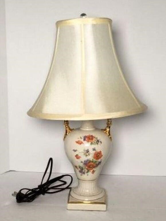 Ceramic Urn Lamp & Flared Shade