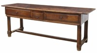 FRENCH PROVINCIAL MIXED WOOD FARMHOUSE WORK TABLE
