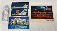 NY Worlds Fair GM Chrysler Brochures & 1965 Ford