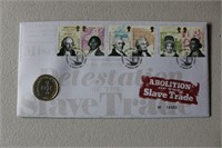 Abolition of the Slave Trave Cover and Coin