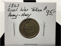 1863 Civil War Token Army-Navy