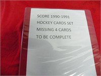 1990 to 1991 Score hockey card set missing 4 cards