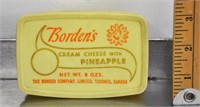 Vintage Borden's plastic cream cheese container