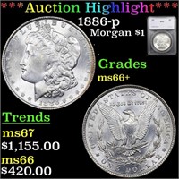 ***Auction Highlight*** 1886-p Morgan Dollar $1 Gr