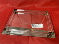 Approx 10 inch mirrored vanity tray