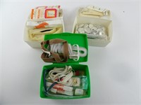 Lot of Misc. Sewing Items in Covered Containers