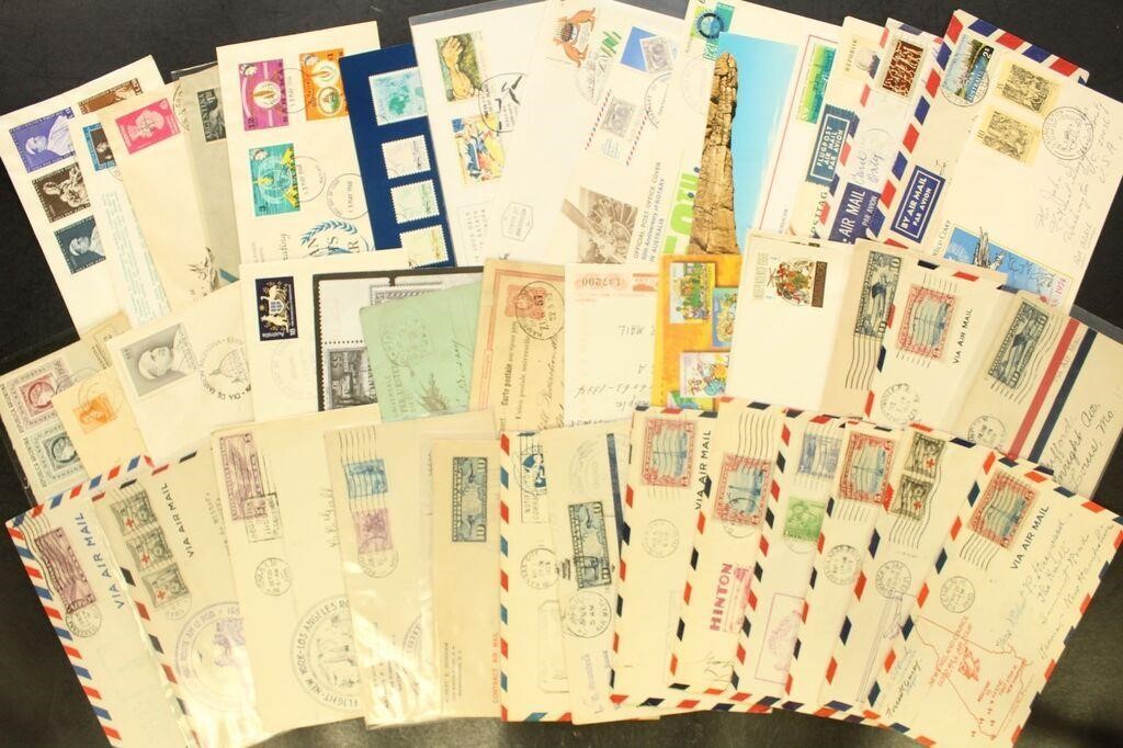Worldwide and US Stamps Postal History lot, first