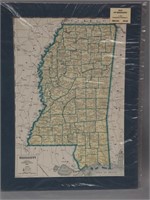 Vintage Map : Mississippi - 1945