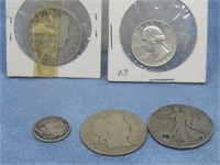 Five US Silver Content Coins