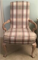 GREEN MULTI PLAID CHAIR