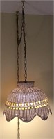 HANGING WICKER LIGHT