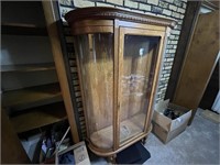 Curved Glass China Cabinet (chip)