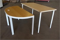 (2) White Tables, Approx 5ftx29"x33" & 56"x28"x29"