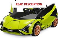 INFANS 12V Lamborghini Ride-On Car (Green)