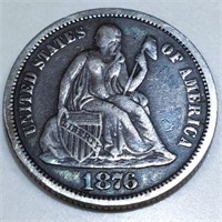 1876 Seated Liberty Dime High Grade