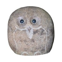 Mid-Century Modern Stone Owl Sculpture