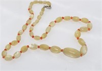 Vintage mother of pearl and coral necklace