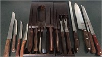 Assorted Knives & Sharpener