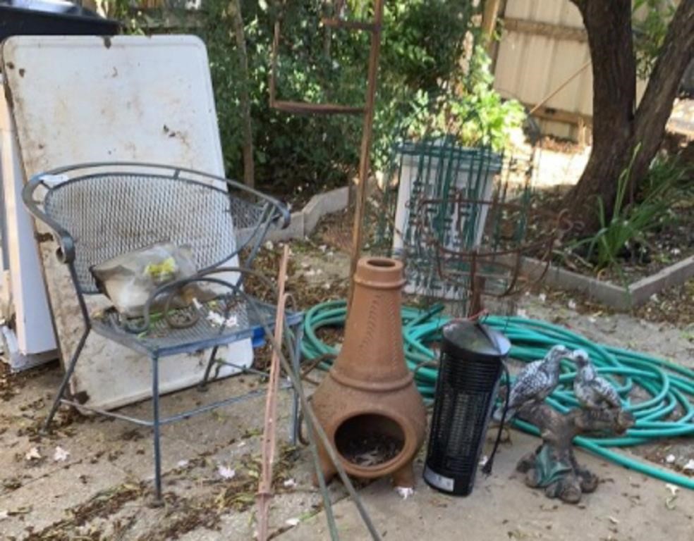 Shepherd Hooks, Metal Chair, Small Chimenea