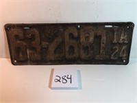 IA license plate