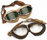 Lot of 2 WWII-Era Goggles