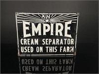 Empire Cream Seperator Tin Farm Sign