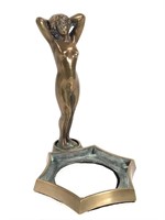 JBC Brass Figural Nude Tray Holder / Stand