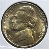 1945D Jefferson Nickel GEM BU FS