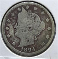1894 Liberty V  Nickel VG