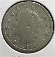 1883 Liberty V Nickel  w/cent G