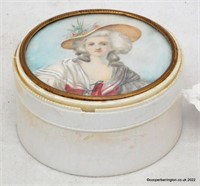George lll  Portrait Miniature Ivory Snuff Box