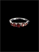 2.77ct Colombian Ruby Sterling Silver Band Ring