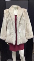 Fur Coat possibly Raccoon with Satin Lining