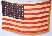 WWII US ARMY 48 STAR REGIMENTAL SILK FLAG WW2