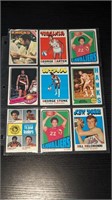 9 Various 1970's NBA Basketball Cards