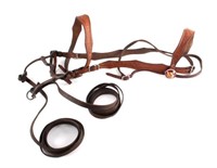 Tooled Leather Headstall w/ U.S. Cavalry Bit