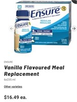 ENSURE - Vanilla Flavoured Meal Replacement - exp