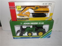 J.D. 3140 & Caterpillar Trac-Hoe