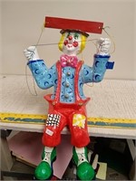 Decorative clown marionette