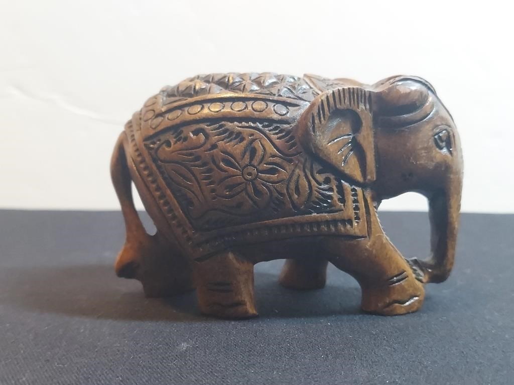 Carved Wooden Indian Elephant